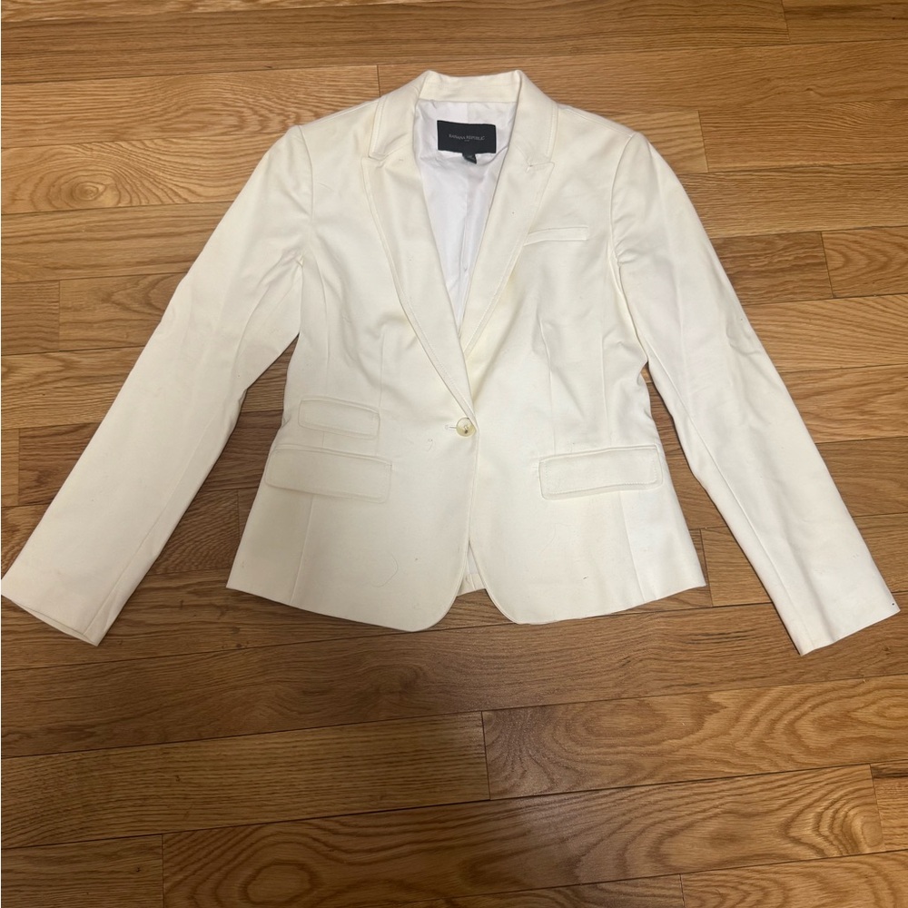 Banana Republic White Tailored Women's Blazer